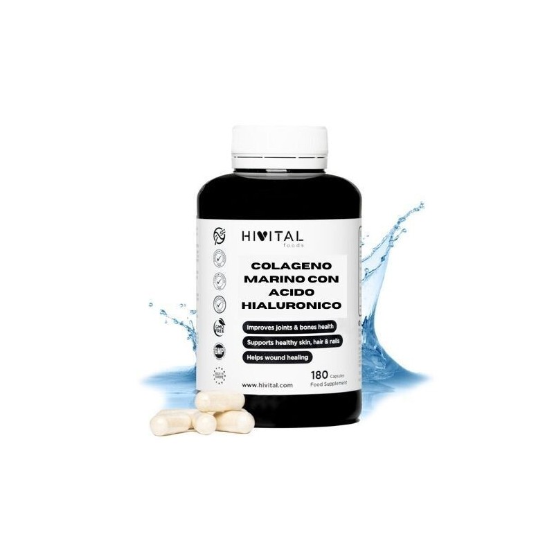 HIVITAL COLAGENO MARINO + AC.HIALURÓNICO 180 C.