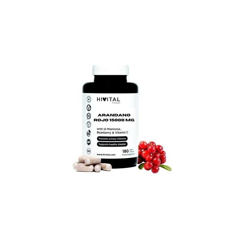 HIVITAL ARÁNDANO ROJO AMERICANO 15000 MG 180 CAP