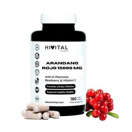 HIVITAL ARÁNDANO ROJO AMERICANO 15000 MG 180 CAP
