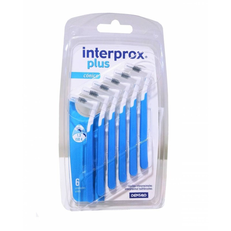 INTERPROX PLUS CONICO X 6 UDS 1.3-1.5 MM AZUL